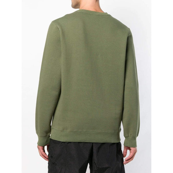 STUSSY Stock Appliqué Crewneck Sweatshirt, Olive-OZNICO