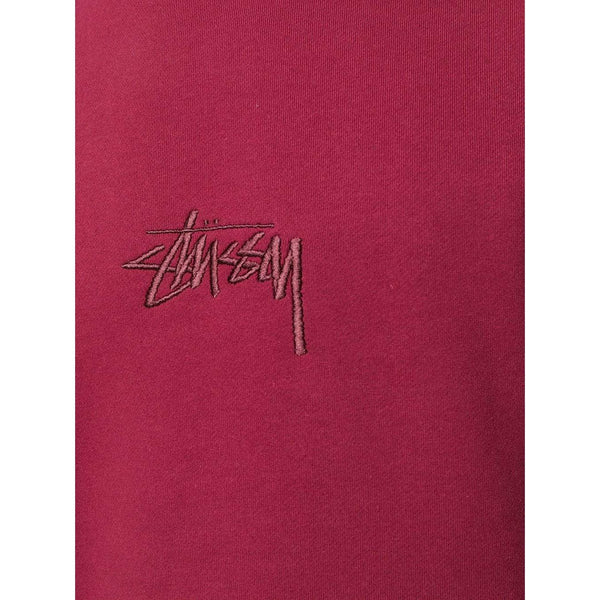 STUSSY Stock Appliqué Crewneck Sweatshirt, Wine-OZNICO