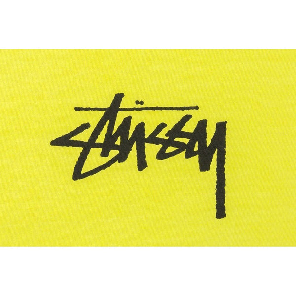 STUSSY Stock Pigment Dyed T-Shirt, Lime-OZNICO