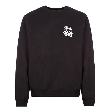 STUSSY Basic Crewneck Sweatshirt, Black