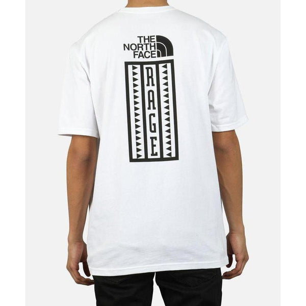THE NORTH FACE 92 Rage Print Half Dome Heavy Weight T-Shirt, White-OZNICO