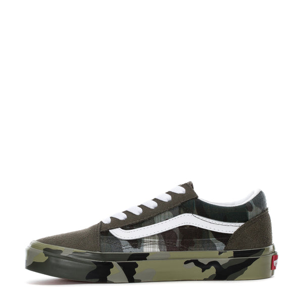 VANS Kid's Old Skool, Plaid Camo-OZNICO