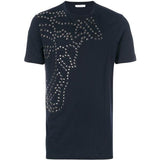 VERSACE COLLECTION Cross Studded T-Shirt, Blue-OZNICO
