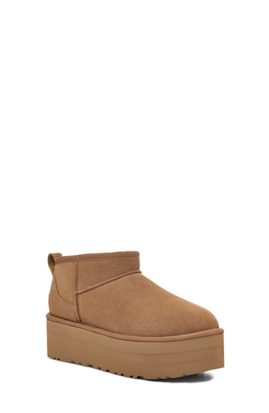 UGG CLASSIC ULTRA MINI PLATFORM, CHESTNUT