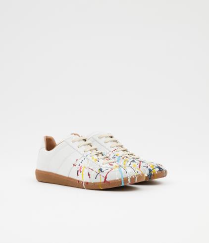 Maison Margiela Replica Paint Splatter Sneaker, White
