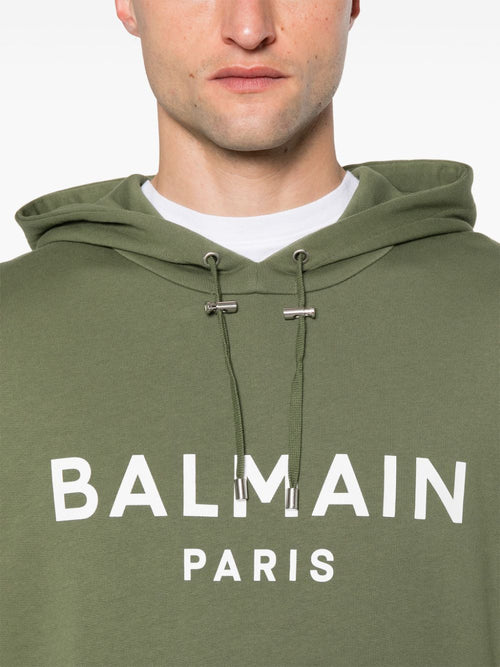 BALMAIN PARIS HOODIE, KHAKI