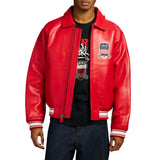 AVIREX ICON JACKET, SALVAGE RED