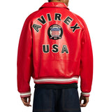 AVIREX ICON JACKET, SALVAGE RED