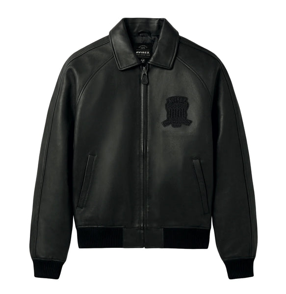 AVIREX ICON JACKET, TRIPLE BLACK