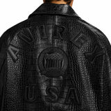 AVIREX LIMITED EDITION CROC ICON JACKET,BLACK