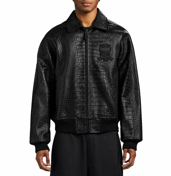 AVIREX LIMITED EDITION CROC ICON JACKET,BLACK
