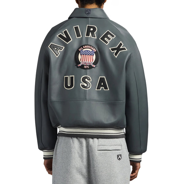 AVIREX ICON JACKET, ASPHALT