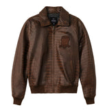 AVIREX LIMITED EDITION CROC ICON JACKET, ESPRESSO