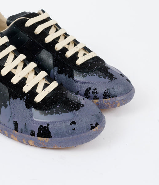 MAISON MARGIELA Replica Paint Splatter Sneaker Black Pewter