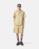 VERSACE BAROCCO SILK SHORTS, Yellow+Print