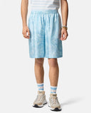 VERSACE BAROCCO SILK SHORTS, Blue+Print