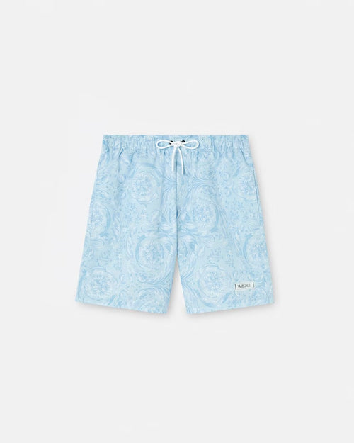 VERSACE BAROCCO BOARDSHORTS, Blue+Print