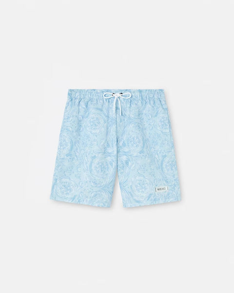 VERSACE BAROCCO BOARDSHORTS, Blue+Print