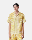 VERSACE BAROCCO SILK SHIRT, Yellow+Print