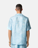 VERSACE BAROCCO SILK SHIRT, Blue+Print