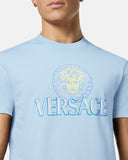 VERSACE Medusa Logo T-Shirt, Pastel Blue
