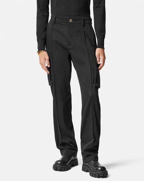 VERSACE CARGO PANTS, Black