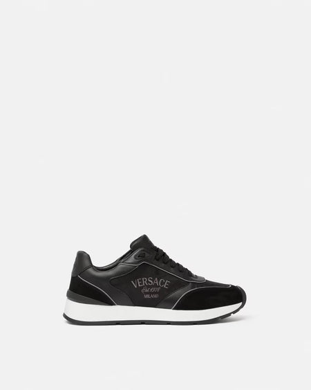 LANVIN CURB SNEAKERS, WHITE ANTHRACITE