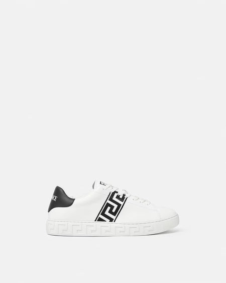 VERSACE Quilted High-top Sneakers, Black