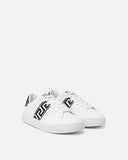 VERSACE EMBROIDERED GRECA SNEAKERS, White+Black