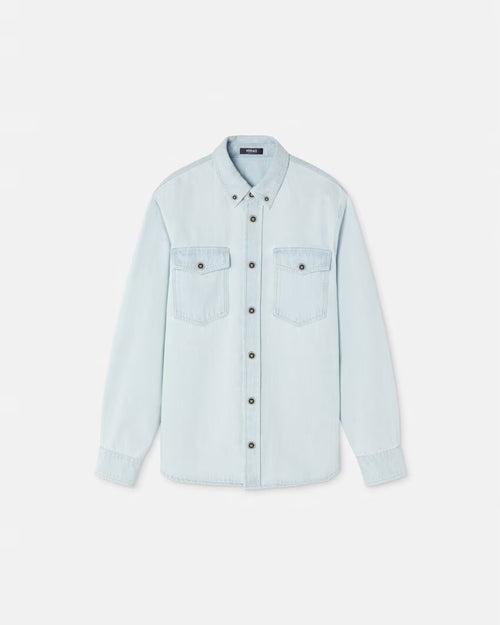 VERSACE DENIM SHIRT, Light Blue