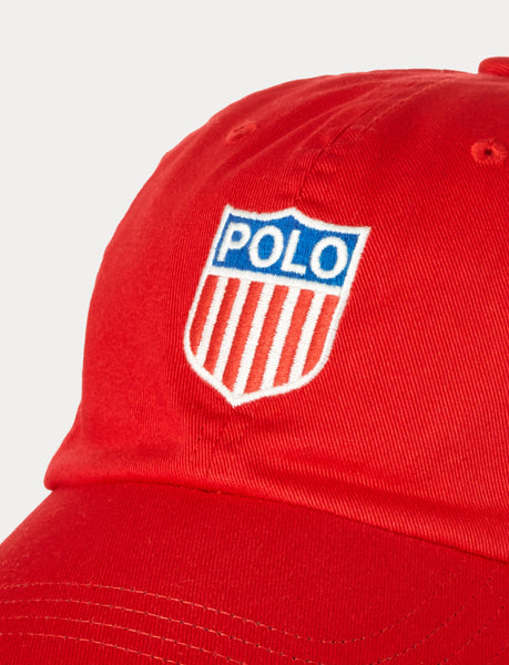 Polo Ralph Lauren Shield Twill Chariots Cap, Red
