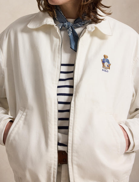 Polo Ralph Lauren Twill Windbreaker Jacket, White