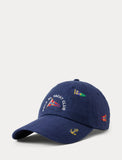 Polo Ralph Lauren Linen Herringbone Long Bill Cap, Navy
