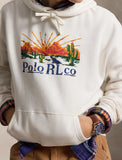 Polo Ralph Lauren Relaxed Fit Fleece Graphic Hoodie, White