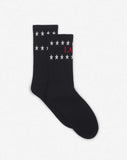 LANVIN X FUTURE STARS COTTON SOCKS, BLACK/RED