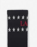 LANVIN X FUTURE STARS COTTON SOCKS, BLACK/RED