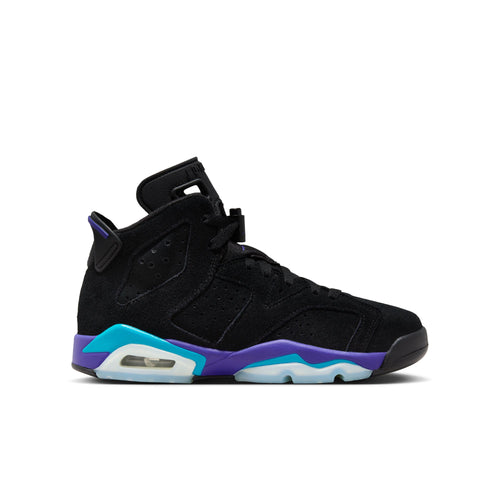 Air Jordan 6 Retro (GS), BLACK/BRIGHT CONCORD-AQUATONE