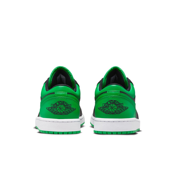 Air Jordan 1 Low, BLACK/BLACK-LUCKY GREEN-WHITE