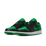 Air Jordan 1 Low, BLACK/BLACK-LUCKY GREEN-WHITE