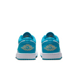 Air Jordan 1 Low, WHITE/CELESTIAL GOLD-AQUATONE