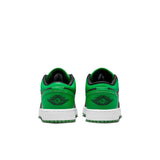 Air Jordan 1 Low (GS), BLACK/BLACK-LUCKY GREEN-WHITE