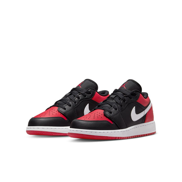 Air Jordan 1 Low (GS), BLACK/GYM RED-WHITE