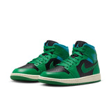 WMNS Air Jordan 1 Mid , BLACK/LUCKY GREEN-AQUATONE-SAIL