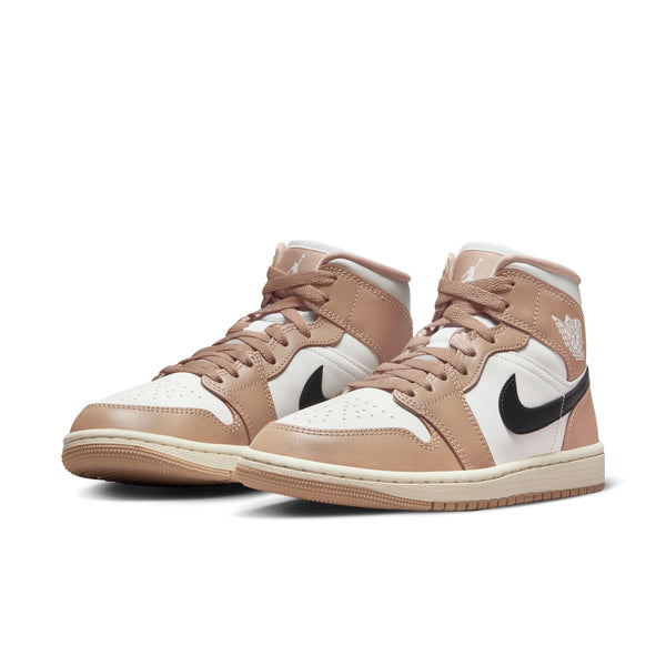 WMNS Air Jordan 1 Mid, SAIL/BLACK-DESERT