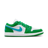 WMNS Air Jordan 1 Low , LUCKY GREEN/AQUATONE-WHITE