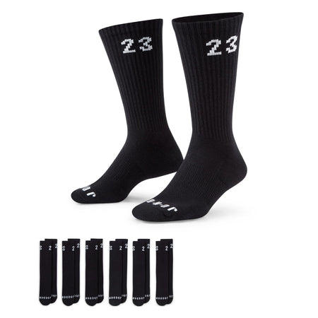 Jordan Essentials Crew Socks 6-Pack, WHITE/BLACK