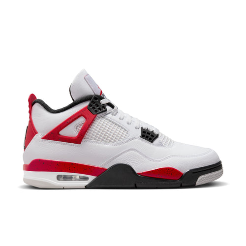 Air Jordan 4 Retro, WHITE/FIRE RED-BLACK-NEUTRAL GREY