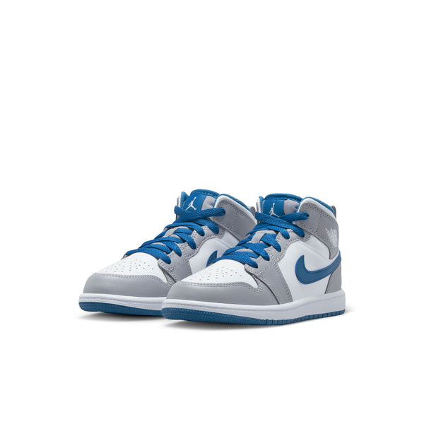 Jordan 1 Mid (PS), CEMENT GREY/WHITE-TRUE BLUE