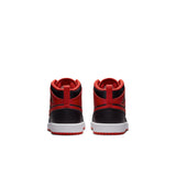 Jordan 1 Mid (PS), BLACK/FIRE RED-WHITE