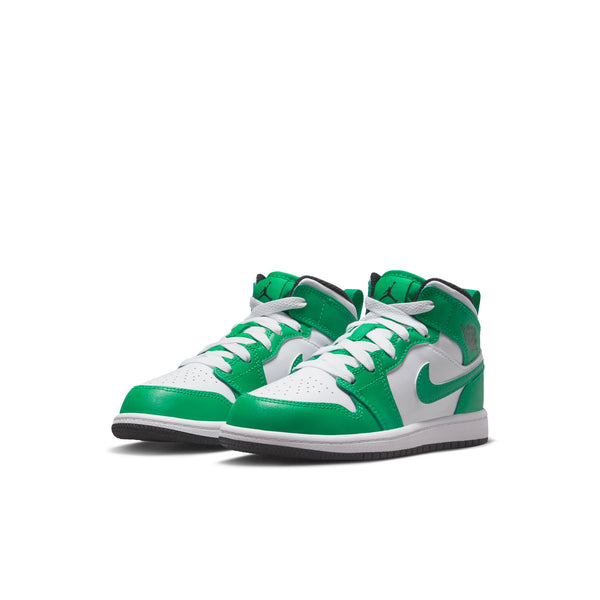 Jordan 1 Mid (PS), LUCKY GREEN/BLACK-WHITE